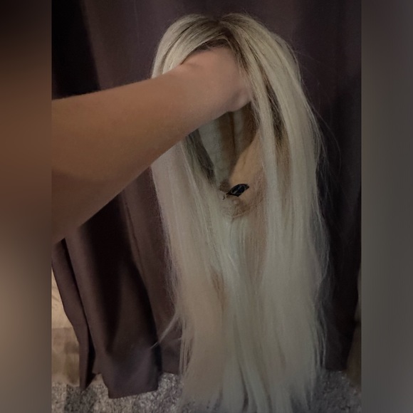 Nikita Dragun Khalessi Wig Platinum White Blonde Synthetic Lace Front - Picture 4 of 7